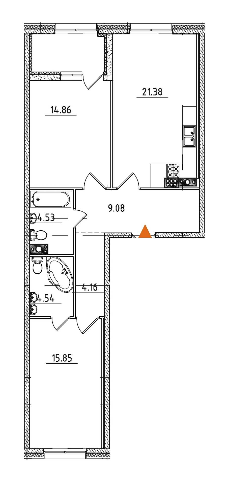 Четырехкомнатная квартира в : площадь 161.42 м2 , этаж: 7 – купить в Санкт-Петербурге